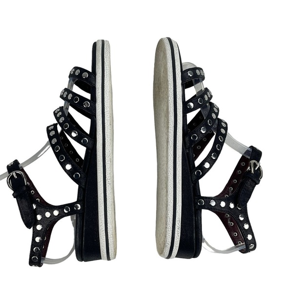 MARC BY MARC JACOBS GENA 5 STRAP LEATHER NAILHEAD STUDDED GLADIATOR SANDALS - Picture 6 of 15